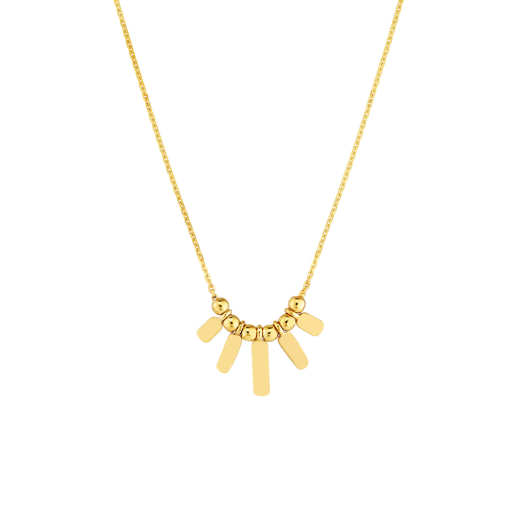 Mini Bar Drop and Bead Station Necklace