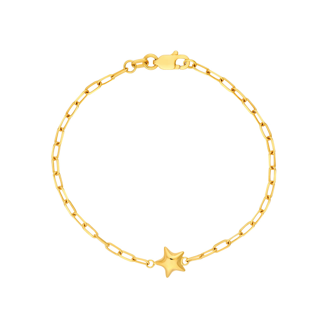 Kids Paper Clip Chain Bracelet with Star