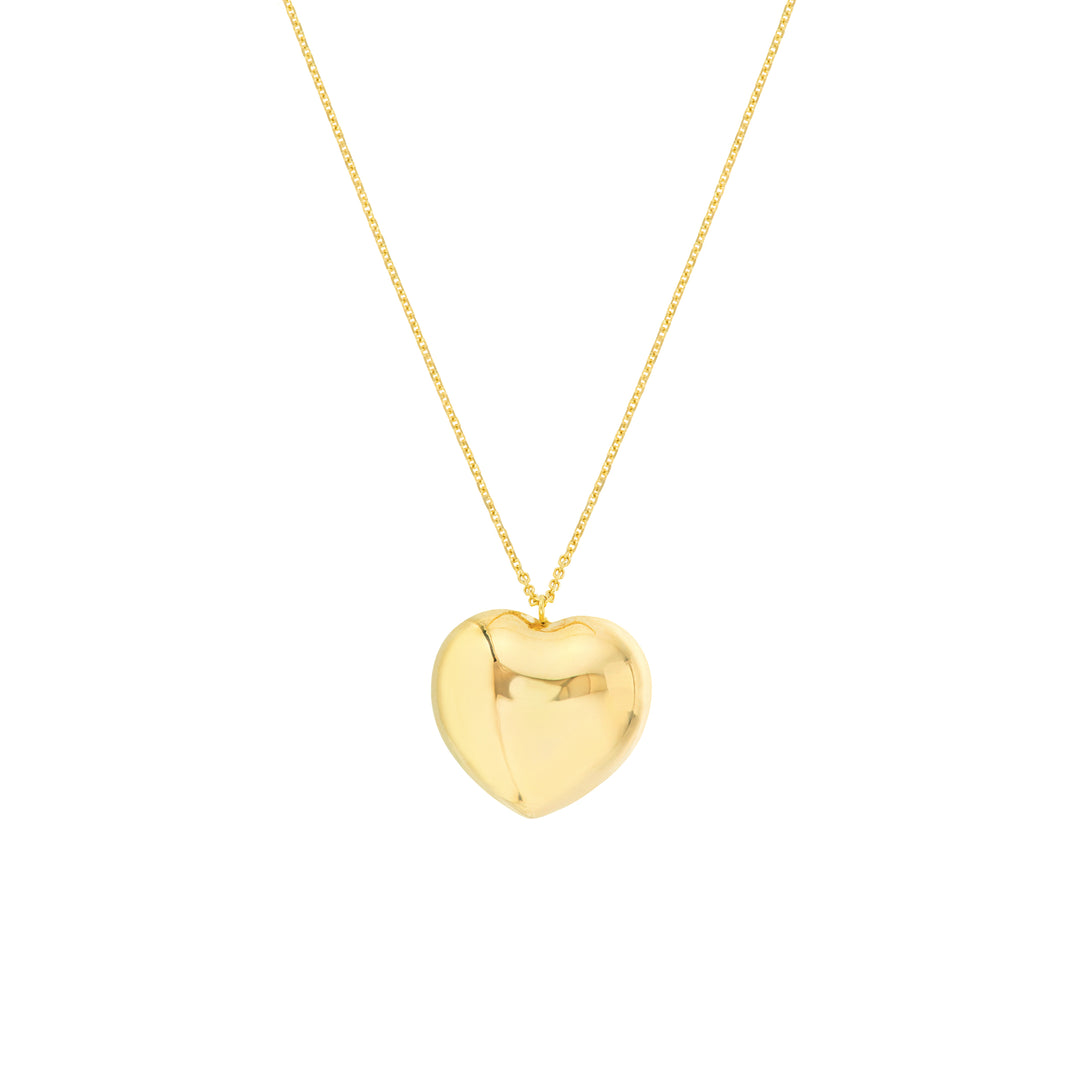 Large Puff Heart Necklace