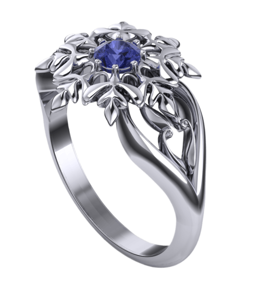 14kw snowflake with tanzanite