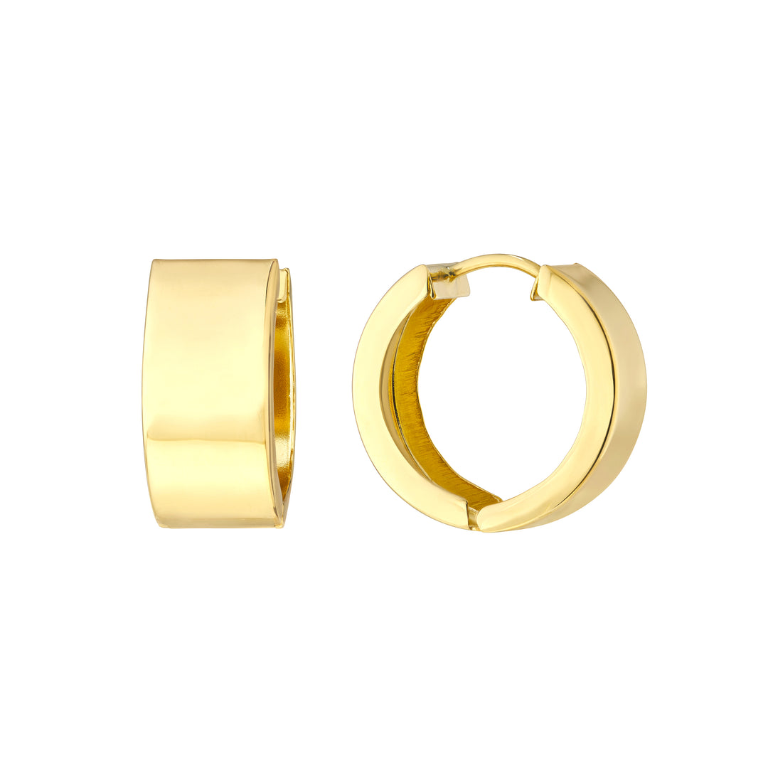 15mm Round Stamping Hoop Earrings