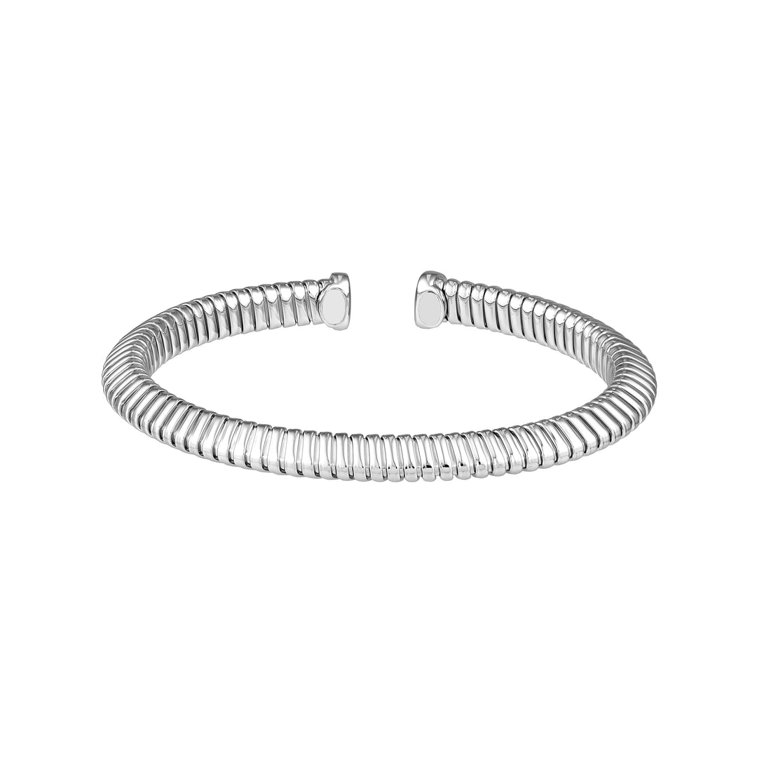 6mm Sterling Silver Tubogas Open Domed Bangle