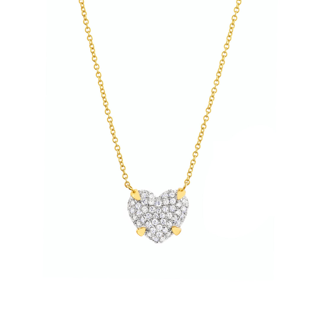 Diamond Pavé Heart Pendant Necklace (1/2tcw)