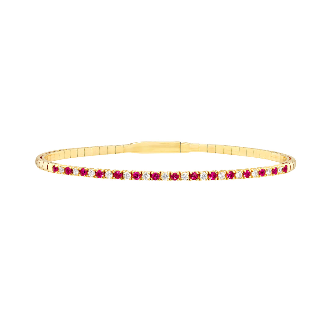 Ruby & Diamond Flex Tennis Bracelet (7/8tcw)