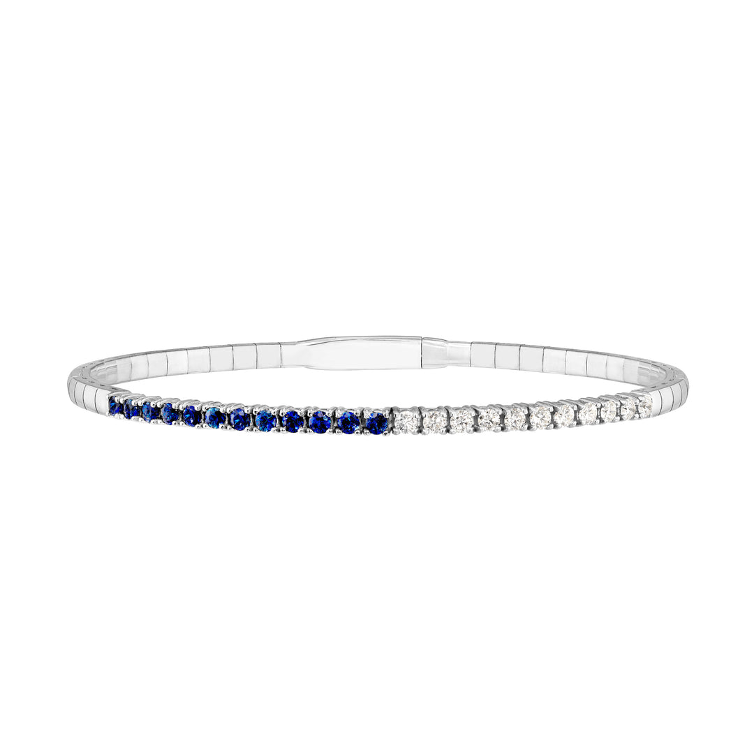 50/50 Sapphire & Diamond Flex Tennis Bracelet