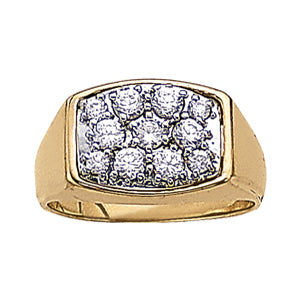 Mens Platinum Diamond Fashion Ring 1 CT TW