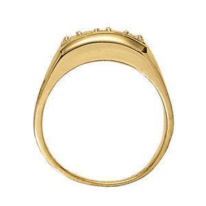 Platinum 1/3 CT Three-Stone Mens Diamond Ring