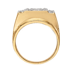 14K White Gold Multi-Diamond Mens Fashion Ring