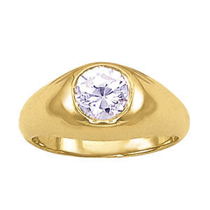 Platinum 1 CT Round Diamond Mens Solitaire Ring
