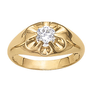 1 CT Platinum Round Diamond Mens Solitaire Ring