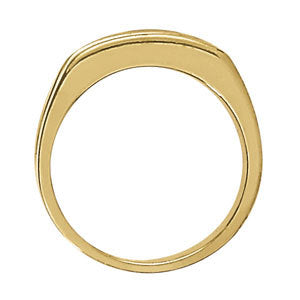 14K White Gold 1 ct Diamond Mens Channel Ring