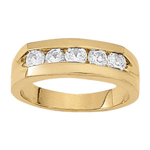 Mens Platinum 1 CT Diamond Channel Ring