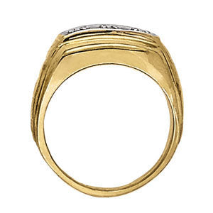 18K White Gold 1 CT Three-Stone Diamond Ring