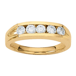 Mens Platinum 1 CT Diamond Channel Ring
