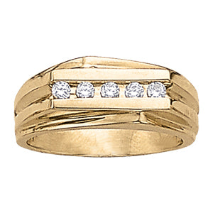 18K White Gold 1 ct Diamond Mens Ring