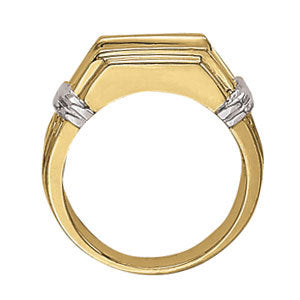 18K White Gold 1 CT Diamond Mens Channel Ring