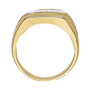 Platinum 1 ct Three-Stone Diamond Mens Ring