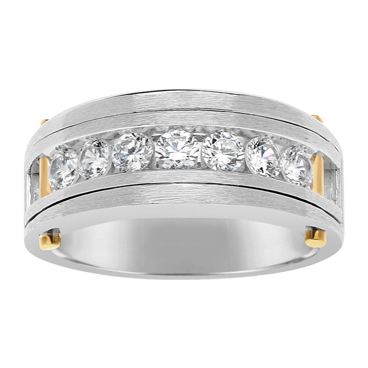 18K White Gold Multi-Diamond Channel Ring