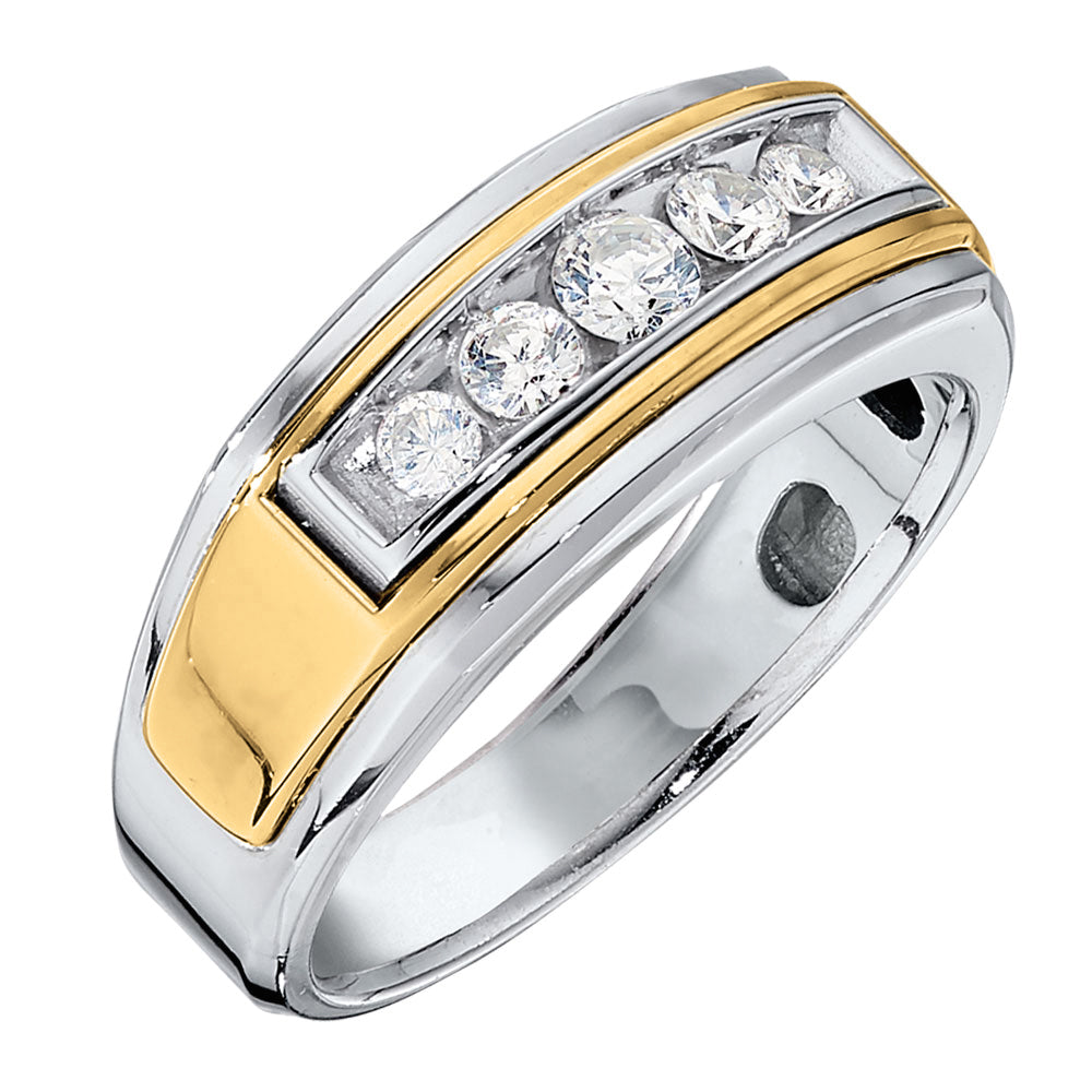 14K White Gold Round Diamond Fashion Ring