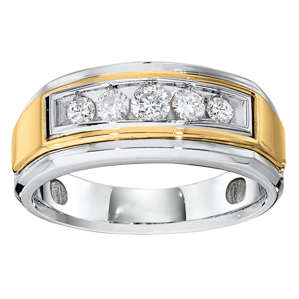 14K White Gold Round Diamond Fashion Ring
