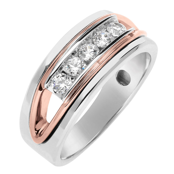 18K White Gold Round Diamond Fashion Ring