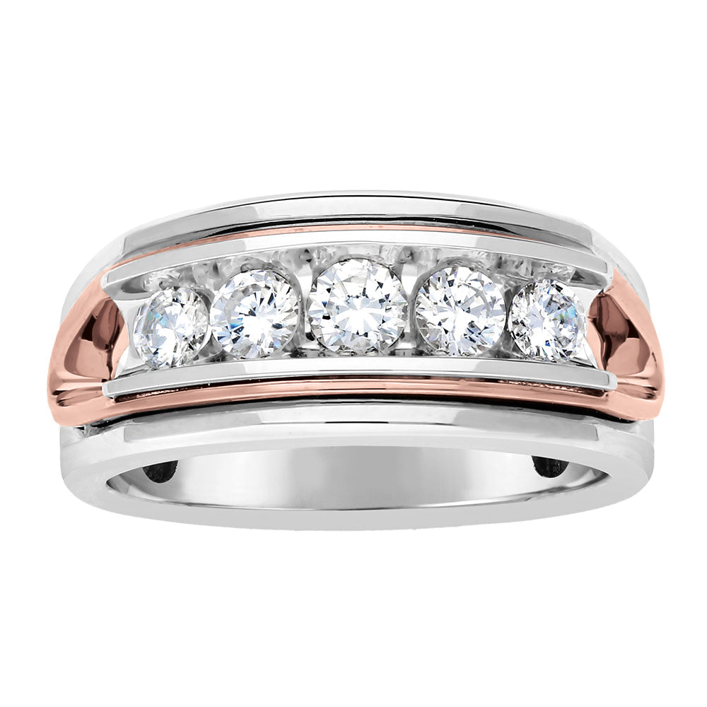 14K White Gold Multi-Diamond Fashion Ring