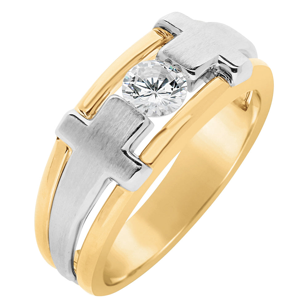 14K White Gold Round Diamond Solitaire Ring