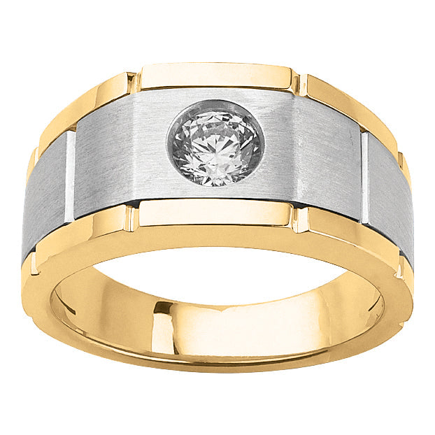 14K White Gold Round Diamond Fashion Ring