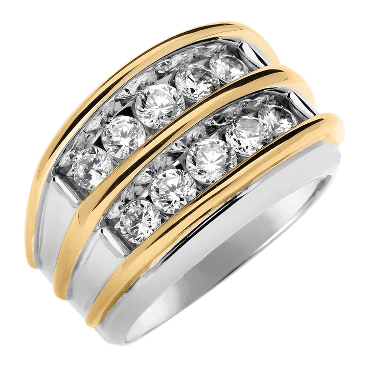 14K White Gold Multi-Diamond Fashion Ring