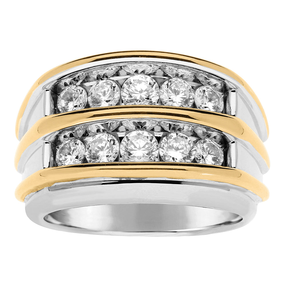 18K White Gold Multi-Diamond Fashion Ring