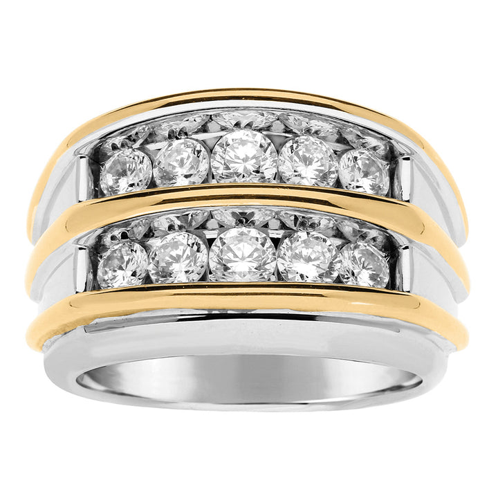 14K White Gold Multi-Diamond Fashion Ring