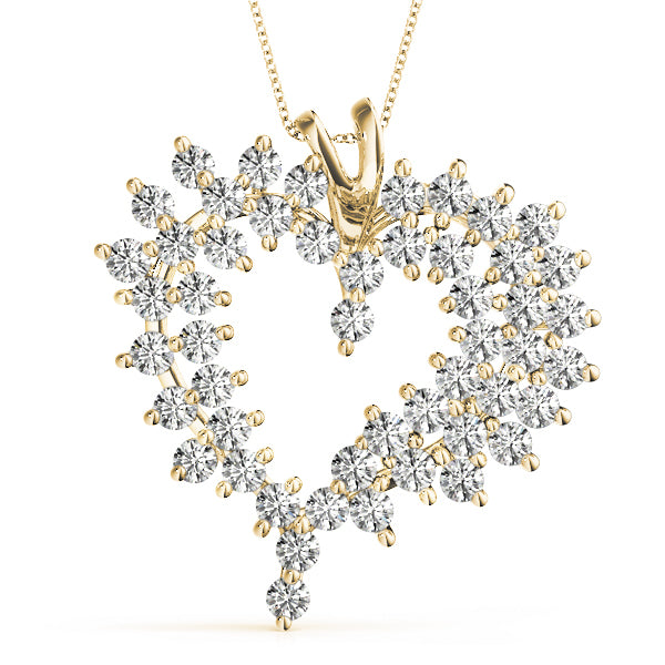 14K Yellow Gold 2 ct tw Fashion Diamond Pendant
