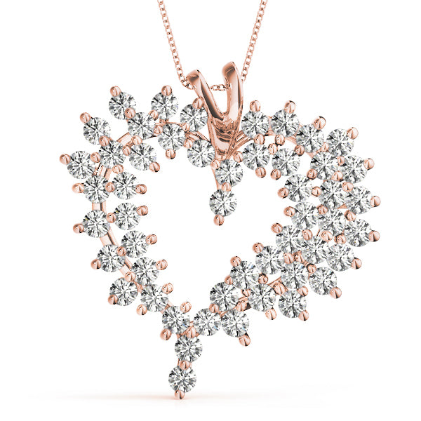 14K Rose Gold 2 ct tw Fashion Diamond Pendant