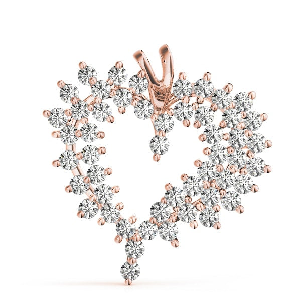 18K Rose Gold 2 ct tw Fashion Diamond Pendant