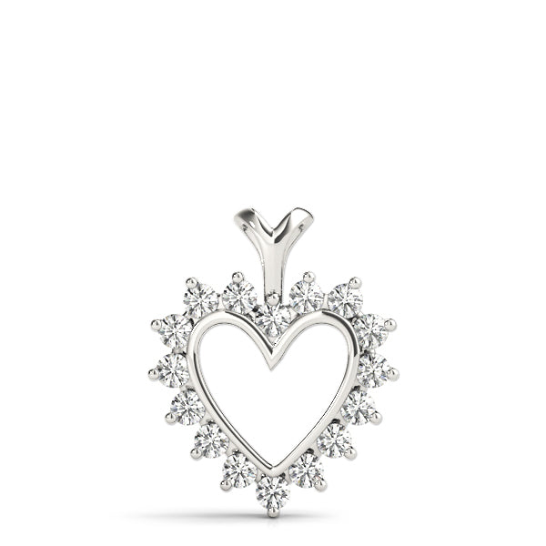 Platinum 1ctw Round Diamond Fashion Pendant