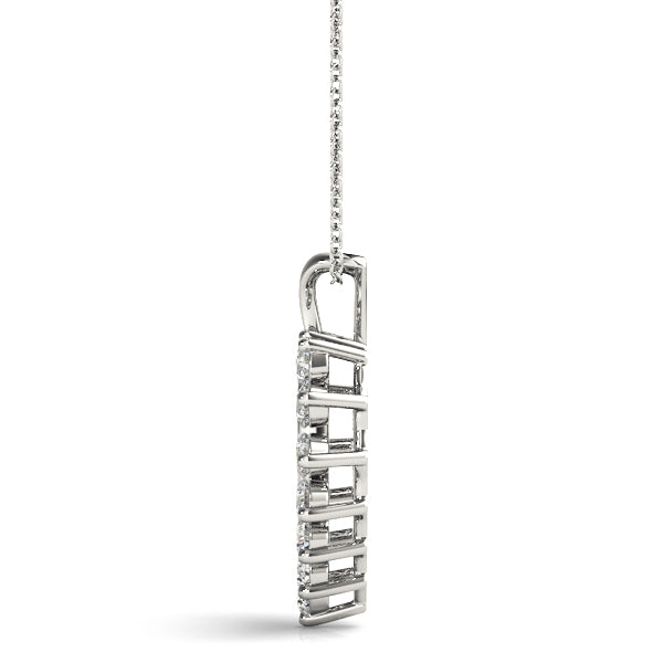 Platinum 1ctw Round Diamond Fashion Pendant