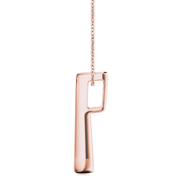 14K Rose Gold 1 ct tw Three Stone Diamond Pendant