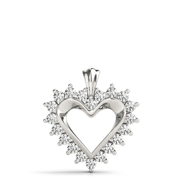 Platinum 1 CT Diamond Fashion Pendant Necklace