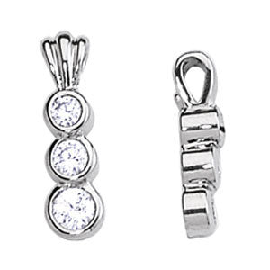 Round Diamond 0.50 CT Three-Stone Pendant