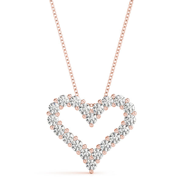 18K Rose Gold 1 CT Diamond Fashion Pendant