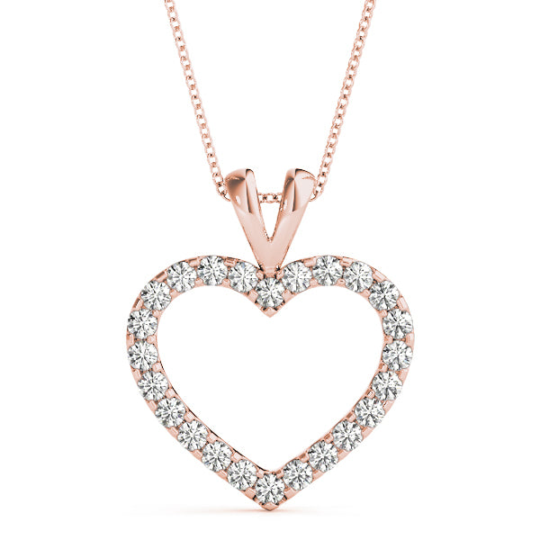 18K Rose Gold Multi-Diamond Fashion Pendant