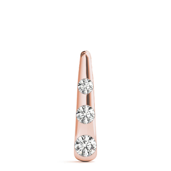 18K Rose Gold 1/2 ct Diamond Three-Stone Pendant