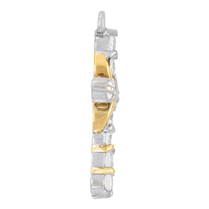 14K White Gold 1ctw Round Diamond Pendant