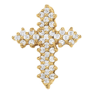 Platinum White Diamond Fashion Cross Pendant