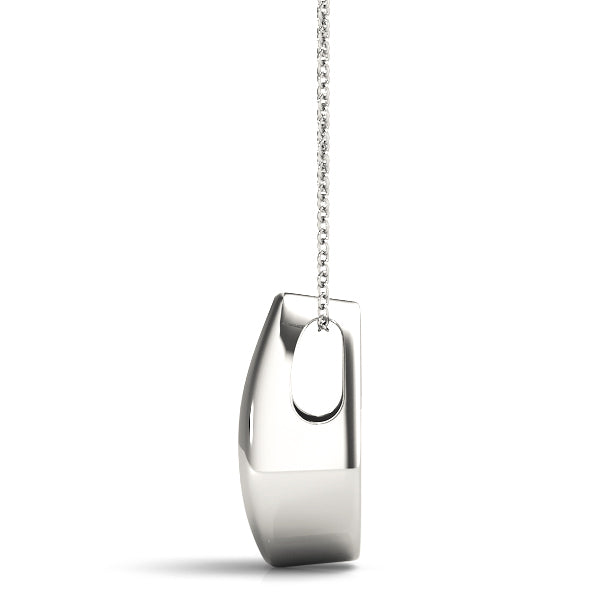 18K White Gold 1 ct Diamond Three Stone Pendant