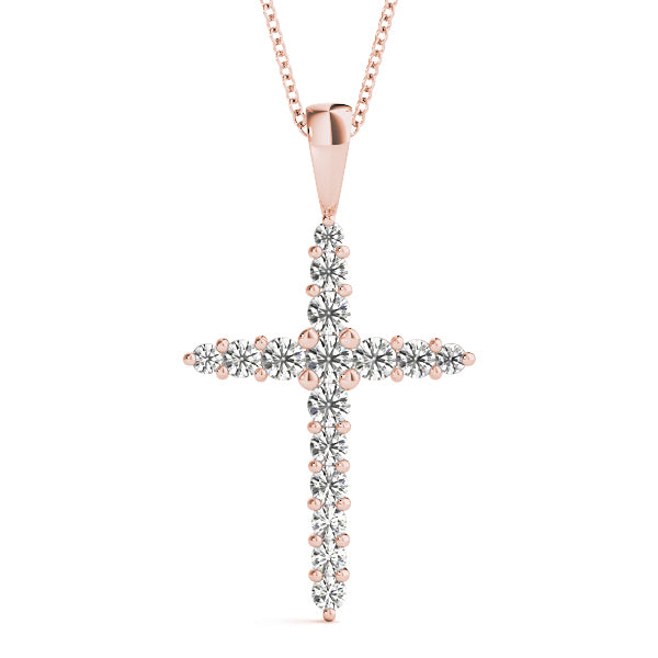 14K Rose Gold 1 ct tw Fashion Diamond Pendant