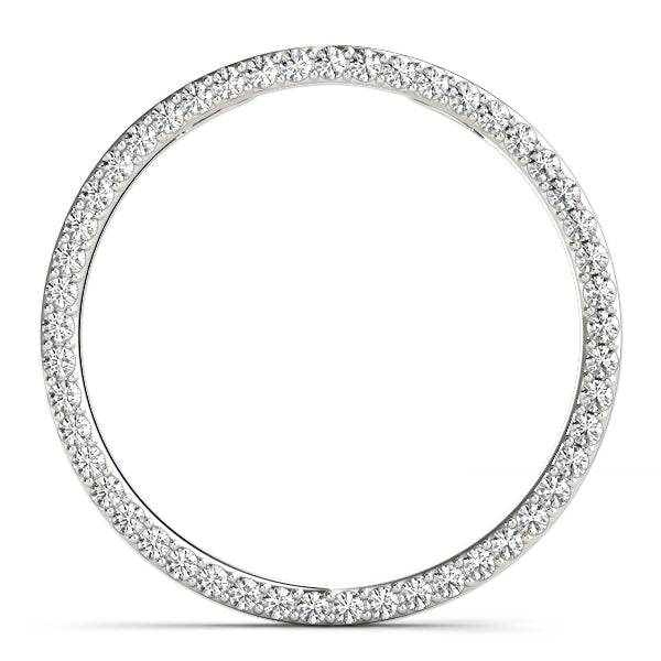 Platinum White Diamond Circle Fashion Pendant