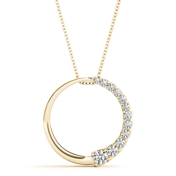 18K Yellow Gold Diamond Journey Pendant