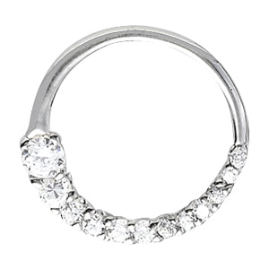 14K White Gold 1 CT Diamond Journey Pendant