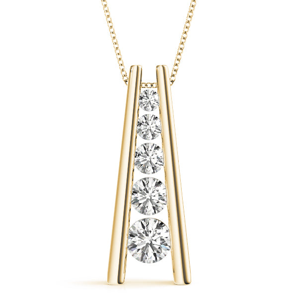 14K Yellow Gold 1 ct tw Fashion Diamond Pendant